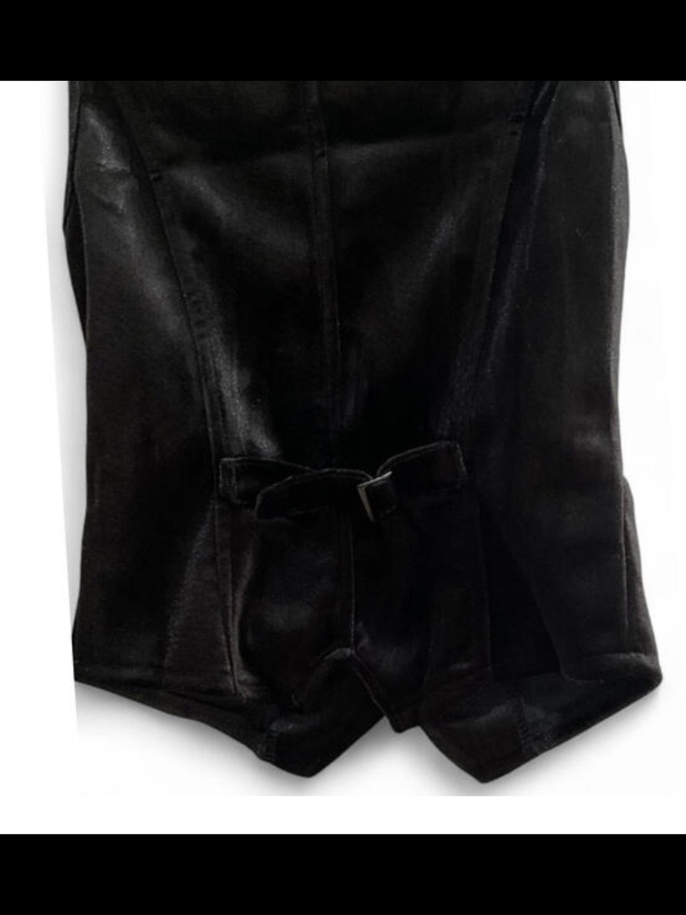 NEW Y2K Black Corset XS-XL Military Vest Gothic Button Festival Streetwear XL - Picture 7 of 8